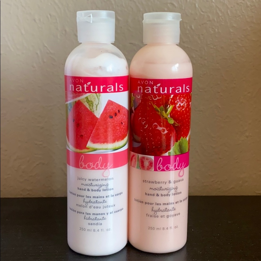 Juicy watermelon & strawberry and guava lotions